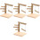 4Pcs Light Brown Wooden Bird Perch Stands Multi-Functional Parrot Toys 5