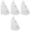 4Pcs Portable White Plastic Shower Gel and Detergent Storage Bottles 5