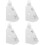 4Pcs Portable White Plastic Shower Gel and Detergent Storage Bottles 7