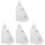 4Pcs Portable White Plastic Shower Gel and Detergent Storage Bottles 4