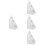 4Pcs Portable White Plastic Shower Gel and Detergent Storage Bottles 8