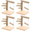 4Pcs Light Brown Wooden Bird Perch Stands Multi-Functional Parrot Toys 7