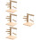 4Pcs Light Brown Wooden Bird Perch Stands Multi-Functional Parrot Toys 9