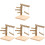 4Pcs Light Brown Wooden Bird Perch Stands Multi-Functional Parrot Toys 4