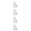 4Pcs Portable White Plastic Shower Gel and Detergent Storage Bottles 10