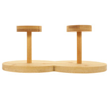 5Pcs Khaki Bamboo Coffee Organizer Paper Holder for Daily Home Use