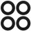 4Pcs Compact Metal Camera Lens Ring Adapter Stepping Ring Black 7