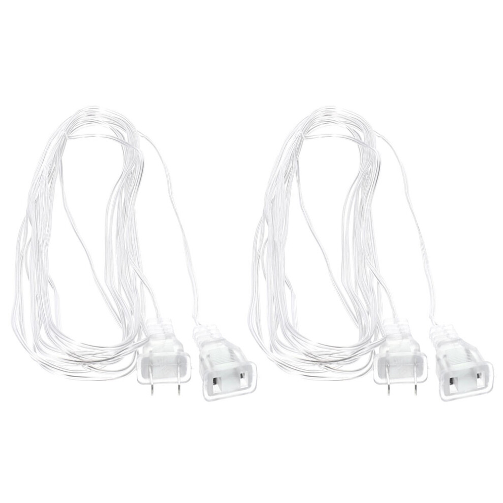 4Pcs White Curtain Light Extension Cord Pvc Material For Party Decor 3011827866554