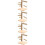 4Pcs Light Brown Wooden Bird Perch Stands Multi-Functional Parrot Toys 10