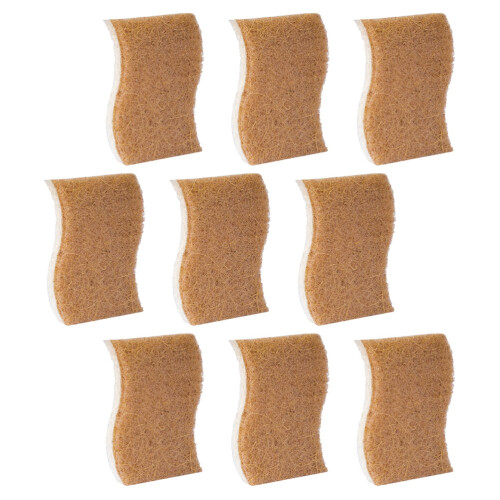 45Pcs Household Khaki Cleaning Sponge Compact Convenient Wok Scrubber 1