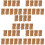 45Pcs Household Khaki Cleaning Sponge Compact Convenient Wok Scrubber 10