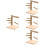 4Pcs Light Brown Wooden Bird Perch Stands Multi-Functional Parrot Toys 8