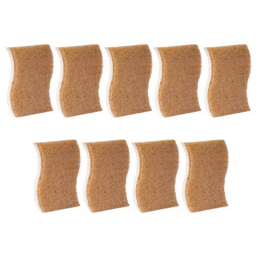 45Pcs Household Khaki Cleaning Sponge Compact Convenient Wok Scrubber 2