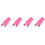 4Pcs Pink Shower Back Scrubber Towels with Rough Texture for Bathing 6
