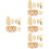 4Sets Assorted Color Body Scrubber Kit Bath Ball Gloves Foot File Tool 6