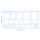 12Pcs Multi-Functional Blue Plastic Drawing Templates for Design 9