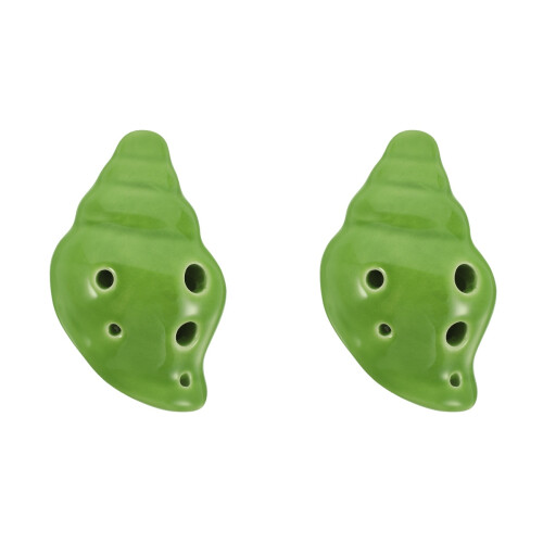 2Pcs Creative Green Ceramic Ocarina 6-Hole Beginner Wind Instrument 2