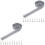 2Sets Silver Nylon Zippers for Sewing DIY with Smooth Slide Pull Tabs 5