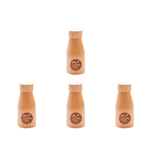 4Pcs Solid Wood Toothpick Holder Compact Toothpick Case for Home Use 2