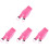 4Pcs Pink Shower Back Scrubber Towels with Rough Texture for Bathing 4