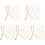 25Pcs Bendable Door Coat Hooks Beige Rustproof Multifunctional Hangers 3