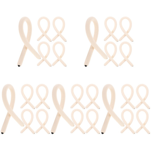 25Pcs Bendable Door Coat Hooks Beige Rustproof Multifunctional Hangers 2