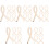 25Pcs Bendable Door Coat Hooks Beige Rustproof Multifunctional Hangers 4