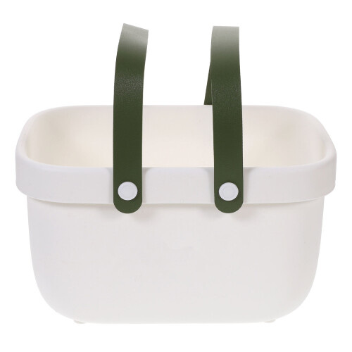 2Pcs White Bathroom Storage Basket Portable Shower Toiletry Organizer
