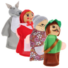 20Pcs Lovely Animal Finger Puppets Made of Wood and Fabric for Kids