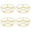 4Pcs Multi-Function Steamer Rack Golden Stainless Steel Pot Holder 7