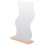3Pcs Acrylic Irregular Desktop Vanity Mirror with Sturdy Wooden Stand 3