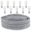 2Sets Silver Nylon Zippers for Sewing DIY with Smooth Slide Pull Tabs 2