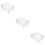 3Pcs White Plastic Freezer Fruit Storage Boxes Stackable Fridge Bins 8