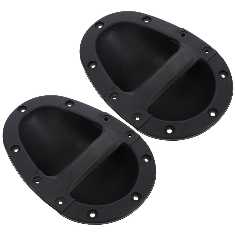 4Pcs Black Abs Speaker Handles Recessed Cabinet Audio Replacement 3011102279161