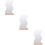 3Pcs Acrylic Irregular Desktop Vanity Mirror with Sturdy Wooden Stand 10