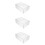3Pcs White Plastic Freezer Fruit Storage Boxes Stackable Fridge Bins 7