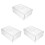 3Pcs White Plastic Freezer Fruit Storage Boxes Stackable Fridge Bins 3