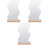 3Pcs Acrylic Irregular Desktop Vanity Mirror with Sturdy Wooden Stand 5