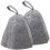 10Pcs Comfortable Sauna Head Cover Grey Felt Hat with Hanging Ring 6