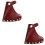 2Pcs Dark Red Cattlehide Hatchet Cover Protective Sleeve for Outdoor 5