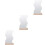 3Pcs Acrylic Irregular Desktop Vanity Mirror with Sturdy Wooden Stand 6