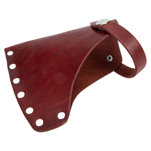 2Pcs Dark Red Cattlehide Hatchet Cover Protective Sleeve for Outdoor 1