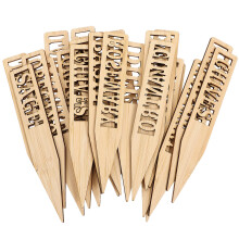 72Pcs Bamboo Herb Markers Plant Tags Assorted Color for Outdoor Garden