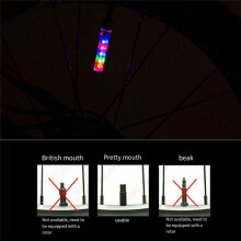 2Pcs Fixed Gear Mountain Bike Gas Nozzle Light Bike 5 LED Wheel Light Wind Fire Wheel Tail Light