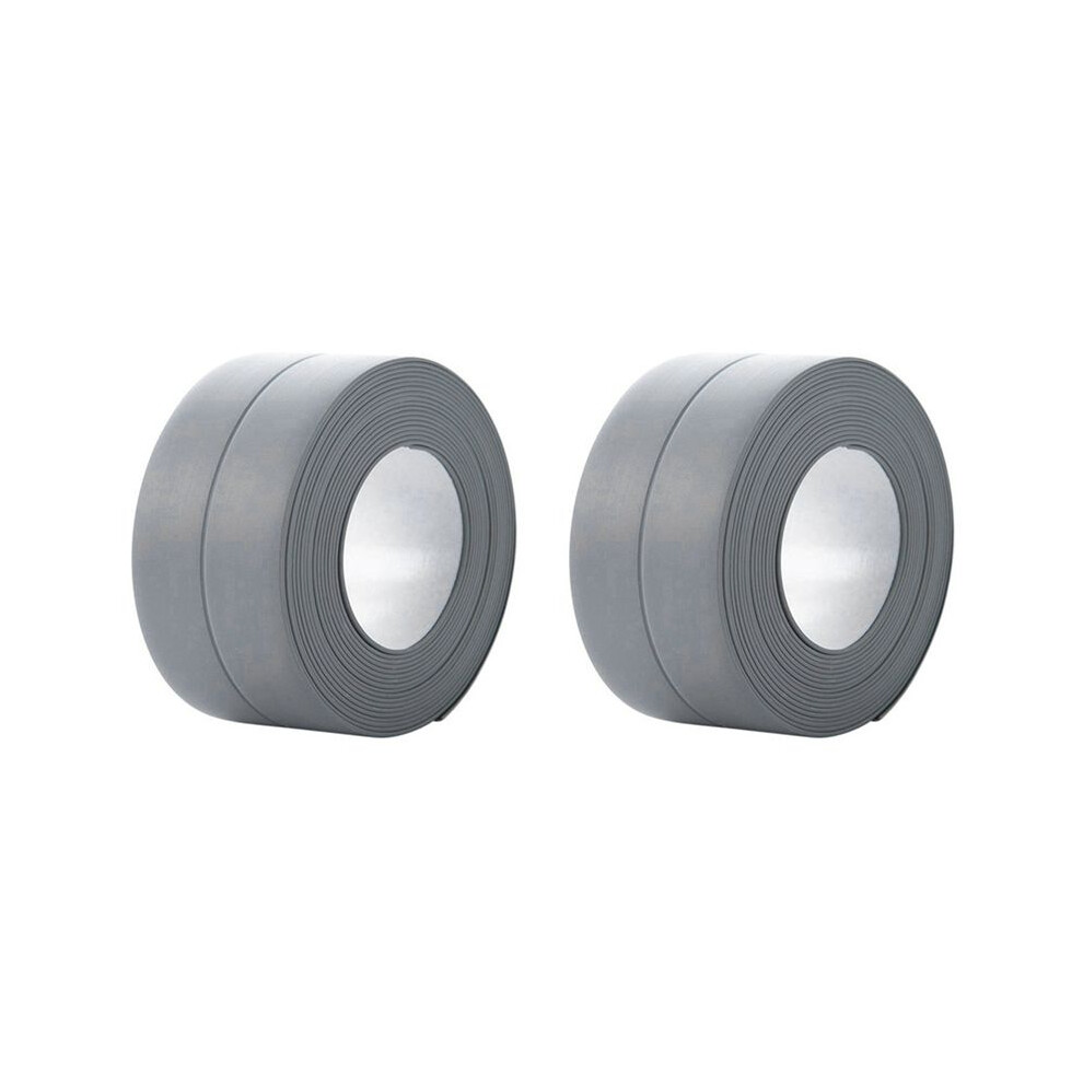 Waterproof Sealing Tape Anti-Mildew Bathroom Kitchen Door Strip Shower Sink Bath Sealer 3.2M X 2.2Cm Grey 4712316537724