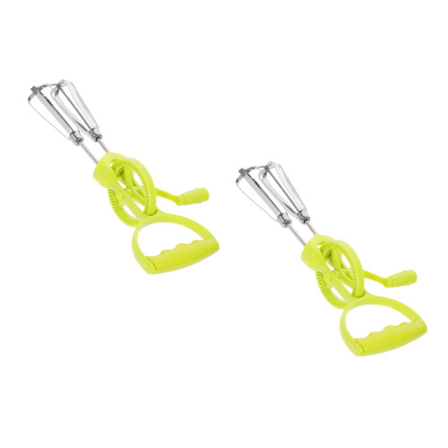 4Pcs Green Plastic Handle Hand Crank Manual Egg Beater Kitchen Mixer 1