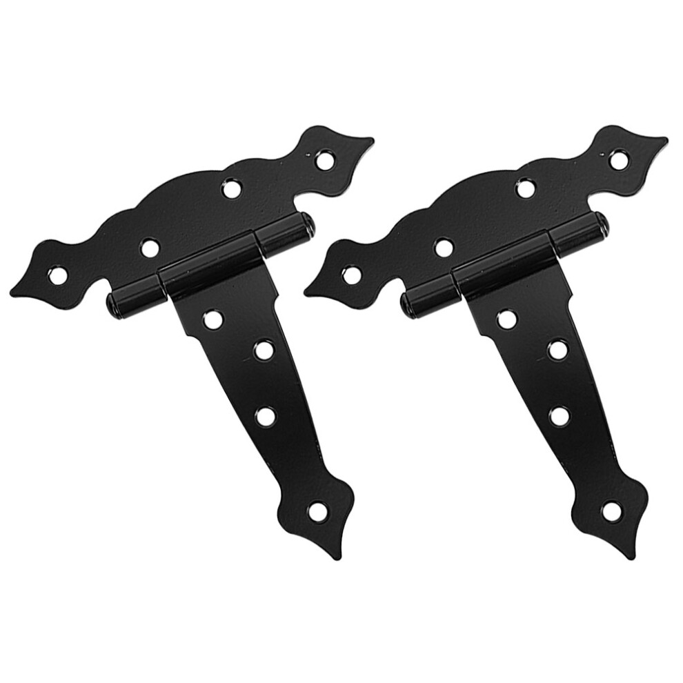 6Pcs Heavy Duty Black Iron Barn Door Hinges For Outdoor Wooden Gates 3032998170554