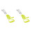 4Pcs Green Plastic Handle Hand Crank Manual Egg Beater Kitchen Mixer 4
