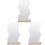 3Pcs Acrylic Irregular Desktop Vanity Mirror with Sturdy Wooden Stand 4