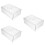 3Pcs White Plastic Freezer Fruit Storage Boxes Stackable Fridge Bins 6